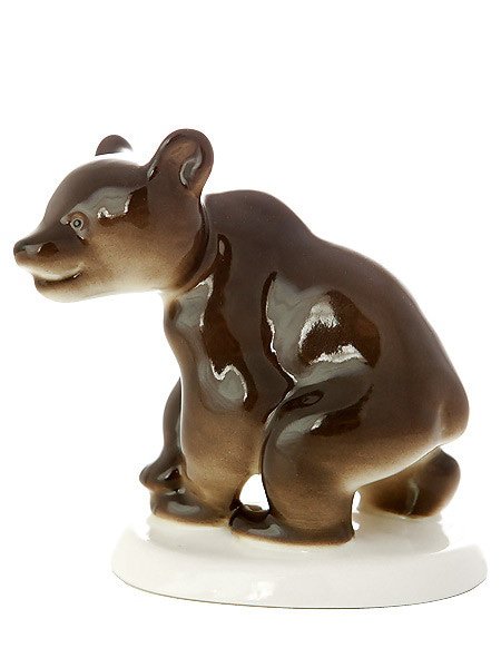 Скульптура «Медвежонок присевший», Императорский фарфоровый завод