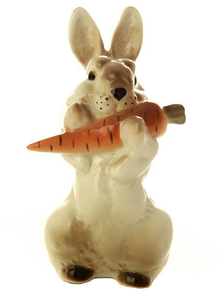Скульптура «Заяц с морковкой №1», Императорский фарфоровый завод