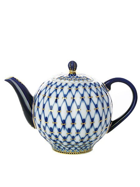 Заварочный чайник «Кобальтовая сетка», форма «Тюльпан»